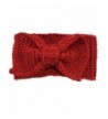 WIIPU Knitted BOW Headband Ear Warmer Ear Warmer Winter Hair Bands Headband (N71) - Red2 - C3120G6VX9L