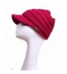 ScarvesMe Exclusive CC Brim Visor Knitted Beanie Hat - Hot Pink - CV12N81K14A