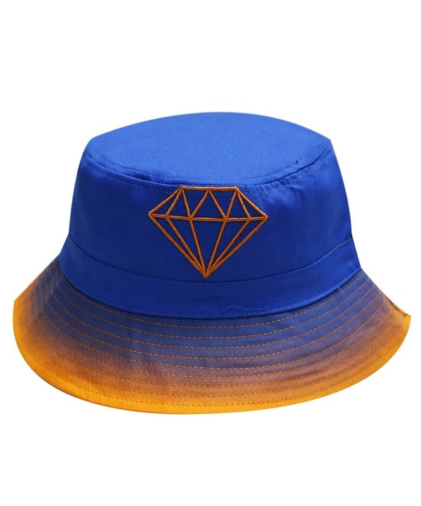 City Hunter Bd1430 Diamond Gradation Bucket Hats Multi Colors - Royal/ornage - C312CZWA137