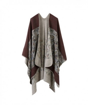 Vbiger Women Shawl Warm Scarf Thickened Shawl Wrap Gorgeous Pashmina - Brown - CU187QH3ZAY