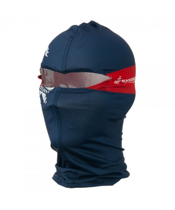 Dark Blue Marine Corps Dual Crest Nylon Motorcycle Balaclava Face Mask - CD11L30PFOT