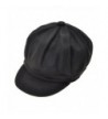 Womens Classic Newsboy Caps Visor 8 Panel Gatsby Apple Cabbie Hat - Black - CK18678S38K