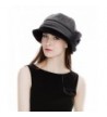 SIGGI Cloche Round Hat For Women 1920s Fedora Bucket Vintage Hat Flower Accent - 69160_grey - CA120XDSXJP