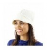 College Casual Knit Cap White