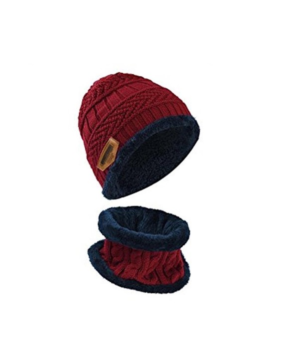 Winter Knitting Beanie Toboggan Beaniee - wine red - CI188MX9NTN