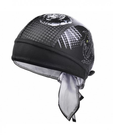 VBIGER Sweat Wicking Beanie Skull Cap Quick Dry Adjustable Cycling Hat Wrap RAG Men Women - Dragon Tiger Pattern - CW17X3M5R9M