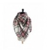 Women's Cozy Tartan Scarf Wrap Shawl Neck Stole Warm Plaid Checked Pashmina - 4 - C7124WOLC4T