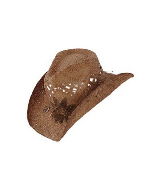 Peter Grimm Ltd Women's Love Flower Straw Cowgirl Hat - Pgd6094-Brn-O - Brown - C211910VUE7