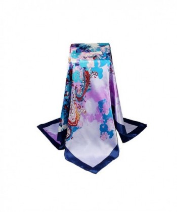 Fashion Big Size 90x90cm Women Imitated Silk Square Scarf Head Scarves - Color 15 - CX126CIJZPB