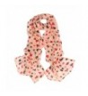 UPLOTER Women Girls New Love Heart Soft Long Shawl Scarf Wrap Stole - Pink - CB12N79QISP