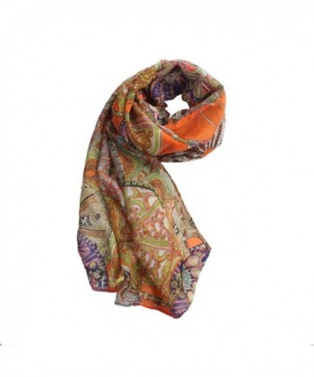 Leegor Fashion Chiffon Printed Orange