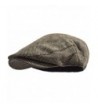 Men's Classic Herringbone Tweed Wool Blend Newsboy Ivy Hat (S/M- Brown) - CU12NUR35WQ