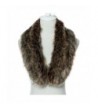 HP95(TM) Womens Warm luxury Faux Fox Fur Fluffy Collar Wrap Scarf Neck Shawl - Brown - CW128DY5227