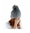 Samtree Womens Beanie Hat With Pom-Thick Chunky Cable Winter Knit Hats - Grey - CZ1200ULNPR