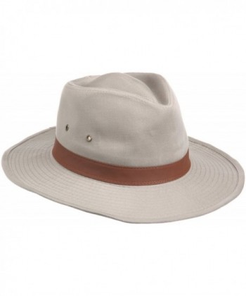 Dorfman Pacific Men's Twill Outback Hat - Khaki - CD112HL1FAZ