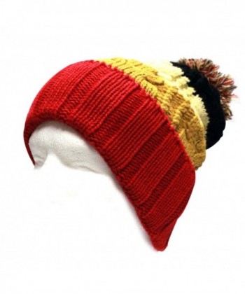 Wholesale Stripe Winter Beanies Brown