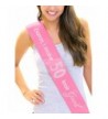 50th Birthday Party Decorations & Supplies - 50th Birthday Satin Sashes By RhinestoneSash.com - Pink - CD11T2XHN85