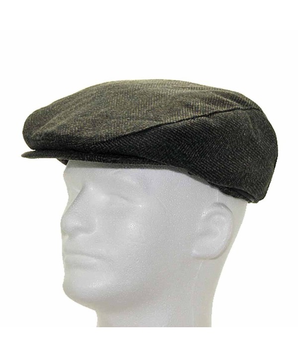 Classic ENGLISH DRIVER Herringbone Wool Ivy Cap Hat Scaly ALL SIZES - Brown - C411BDFQJ21