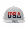 The Hat Depot Unisex Soft Heather Grey 3D USA Embroidered Snapback Cap Hat - Grey - C512E4OD77H