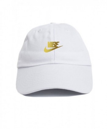 Just Vibe Swoosh White w/ Gold Dad Hat - CY12O1332LN