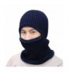 JOYEBUY Warm Knitted Balaclava Beanie Hat Windproof Ski Face Mask Winter Hats - Navy Blue - CN187GSLK8N