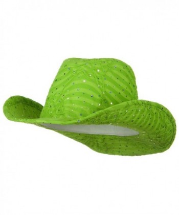 Glitter Cowboy Hat - Lime - CK116S2XQ5R