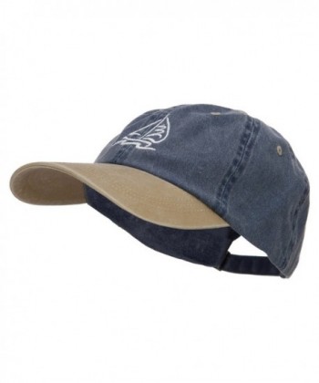 E4hats Sailboat Wave Embroidered Washed