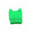 Dealzip Inc Stylish Unisex Winter Warm Wool Crochet Knitted Hat Cap Cute Cat Ears Design - Fluorescent Green - C211R5KBPEZ