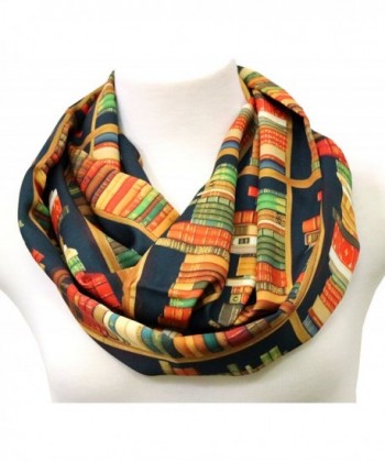 40% OFF Handmade Library Bookshelves Infinity Scarf - Black birthday gift for her - CO12904BTFD