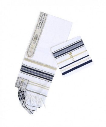 Messianic Tallit Matching Star Gifts - Navy Blue 72*22 Inch - C4186O0T908