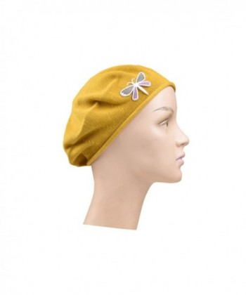 Landana Headscarves Mustard Dragonfly Applique