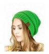 Trendy Warm Chunky Soft Stretch Cable Knit Slouchy Beanie Skully HAT20A (Lime Green) - CW128EW87BL