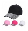 Besde Cotton Baseball Rhinestone Snapback in Women's Skullies & Beanies