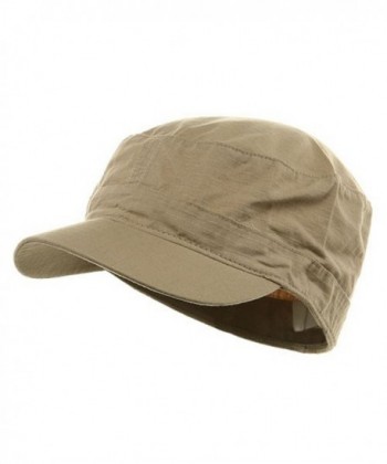 Fitted Cotton Ripstop Army Cap-Khaki W32S31F - CO111GHYYEB