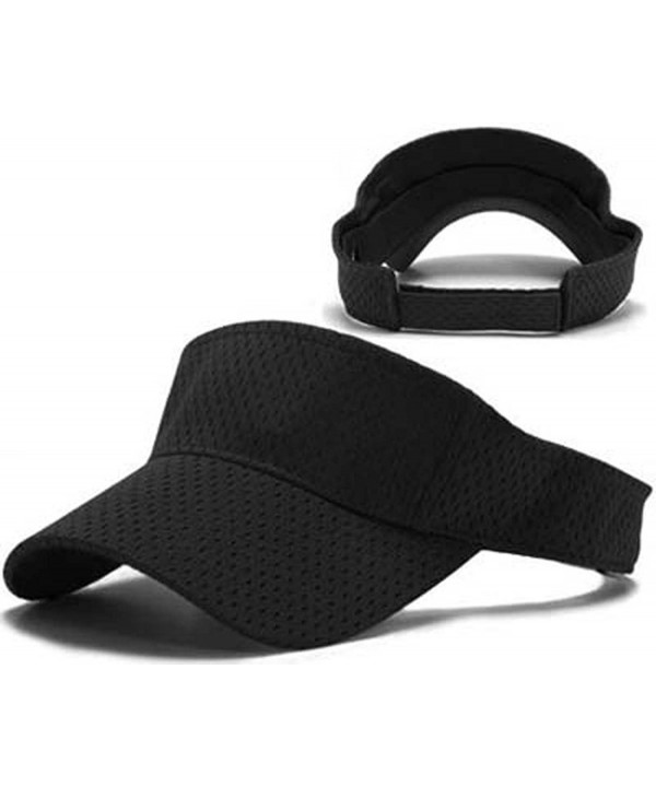 Athletic Mesh Sports Visor - Black - CR118EYVY2J