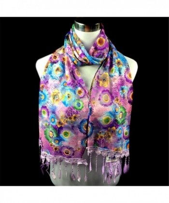 Women Scarves Tassel Clearance Purple in Fashion Scarves