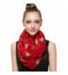 Aoloshow Floral Blossom Bird on the Tree Print Infinity Scarf Lightweight - C Red - C0124XJW4XV