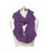 HUE21 Women's Laced Destroyed Eternity Solid Scarf Purple Color - CB110PKEB6B