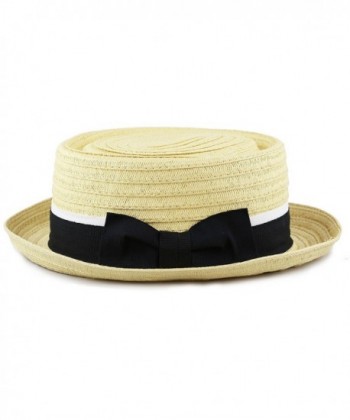 Depot Unisex Summer Porkpie Natural in Men's Fedoras