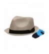 Epoch Men's Summer Lightweight Linen Fedora Hat With Casual Low Cut Sock - F0960-natural - CI12F72HL1X