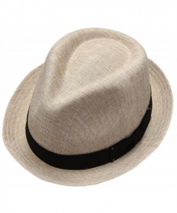 Summer Lightweight Fedora Casual F0960 NATURAL in Men's Fedoras