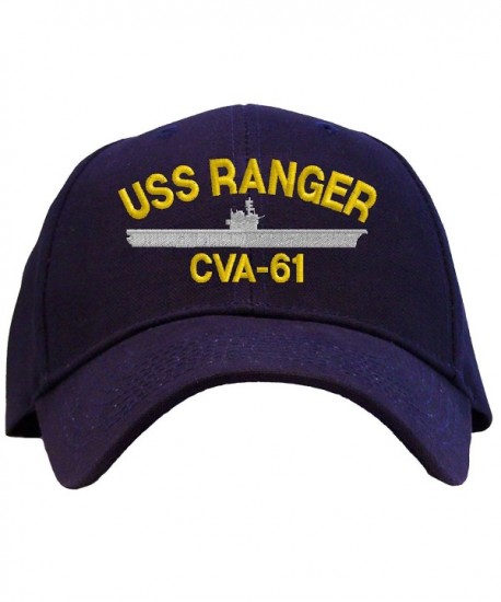 USS Ranger CVA-61 Embroidered Baseball Cap - Navy - CV11FVIJDSX