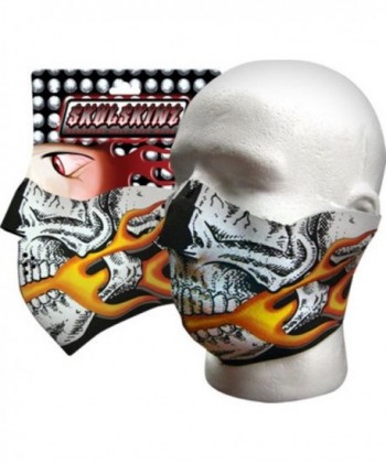 SkulSkinz Neoprene Half Face Mask - Skull Flame 5880 - CB114UQQ03D