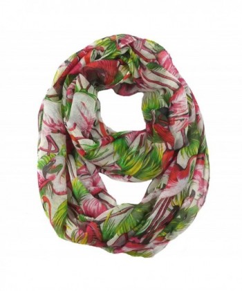 Lina Lily Flamingo Lightweight Background in Fashion Scarves