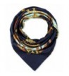 100% Polyester Silk Feeling 35" Kerchief Neck Scarf for Women by corciova - 111 Navy - CR126LOX1W9