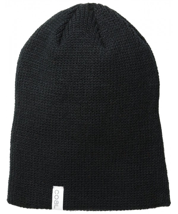 Coal Mens The frena Fine Knit Striped Beanie Hat - Black - C311J29TWWT