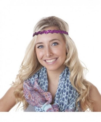 Hipsy Womens Glitter Adjustable Headband