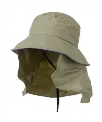 UV 50+ Talson Removable Flap UV Bucket Hat - Khaki - C111918I46V