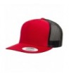 Yupoong Five-Panel Classic Trucker Cap - One Size - Red/Black - CI12D6Q7HD9