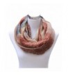 Lucky Leaf Women Fashionable Gauze Soft Collar Loop Infinity Scarf Floral Patterns - Dandelions Khaki - CN182Y4UU0Y